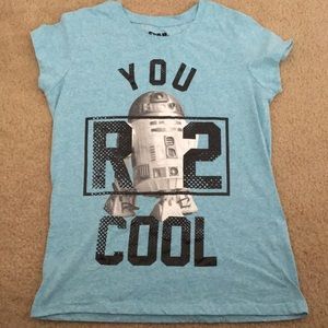 Blue Star Wars girls tee